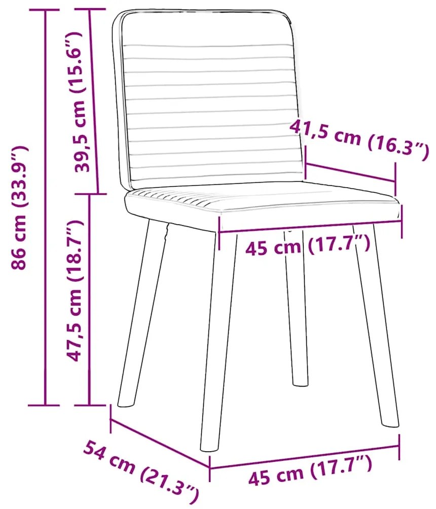 Cadeiras de jantar 2 pcs tecido vermelho tinto