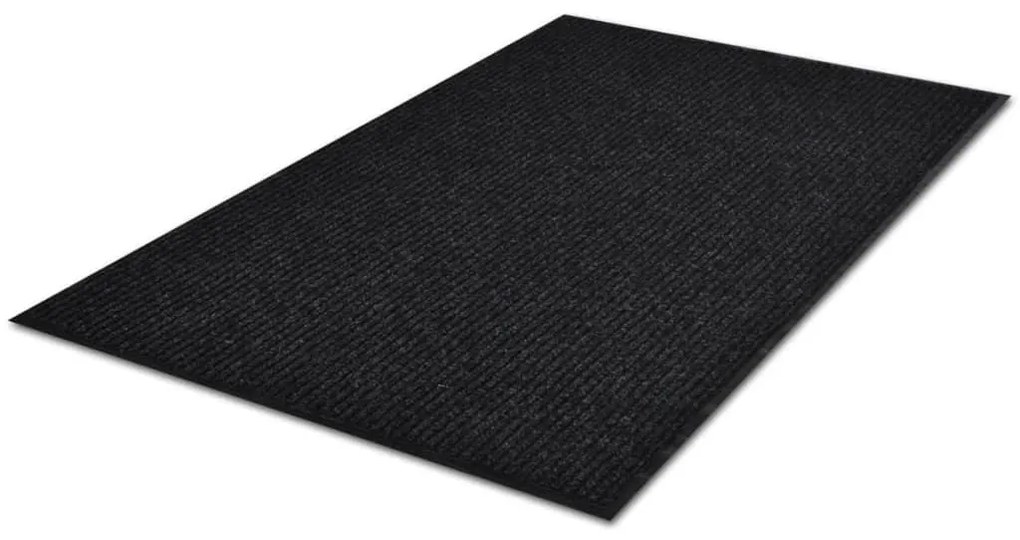 Tapete preto para porta em PVC 90 x 120 cm