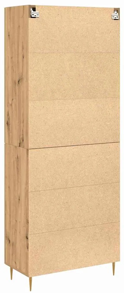 Highboard Artesanal de Carvalho 69.5x34x180 cm Madeira engenheirada