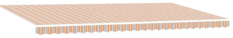 Toldo retrátil automático listrado, multicolorido, 600 x 300 cm