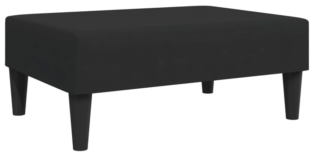 Sofá-cama 2 lugares c/ apoio de pés veludo preto