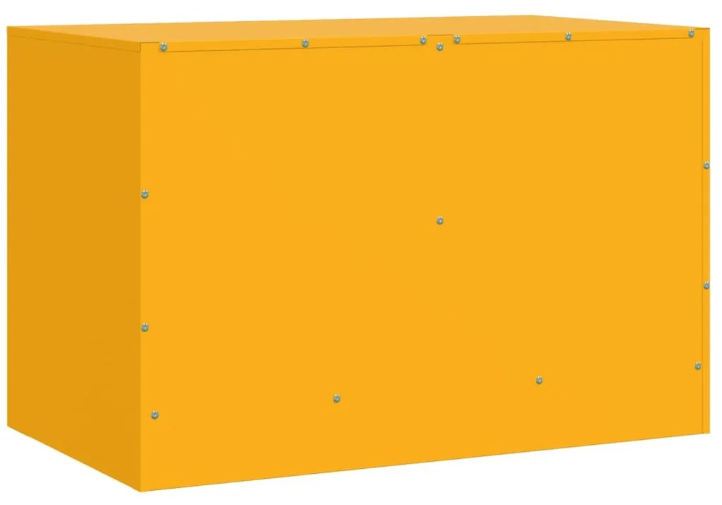 Móveis de TV 2 pcs 67x39x44 cm aço amarelo mostarda