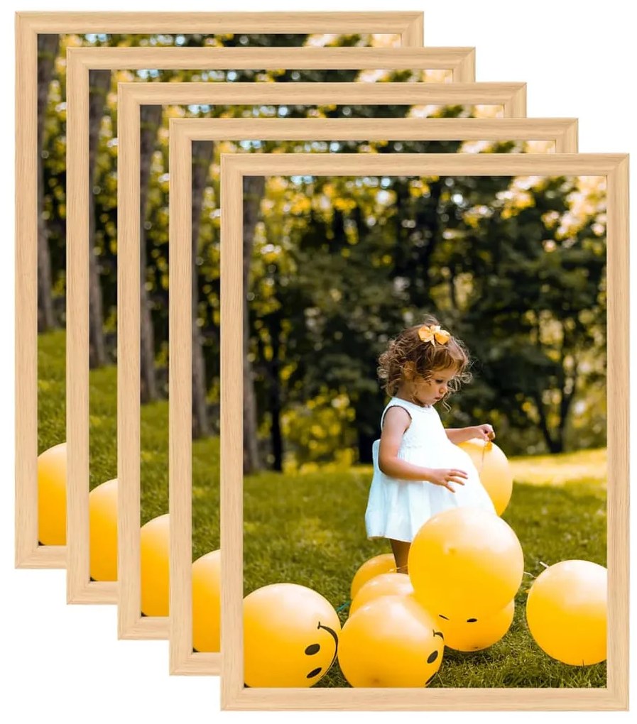 vidaXL Molduras para parede 5 pcs 42x59,4 cm carvalho-claro