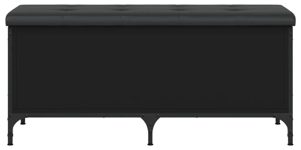Banco de arrumação 102x42x45 cm derivados de madeira preto
