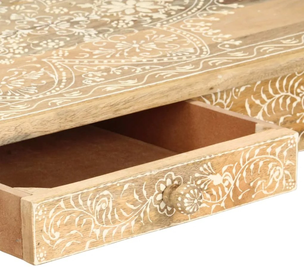 Mesa de centro 110x50x45 cm mangueira maciça pintada à mão