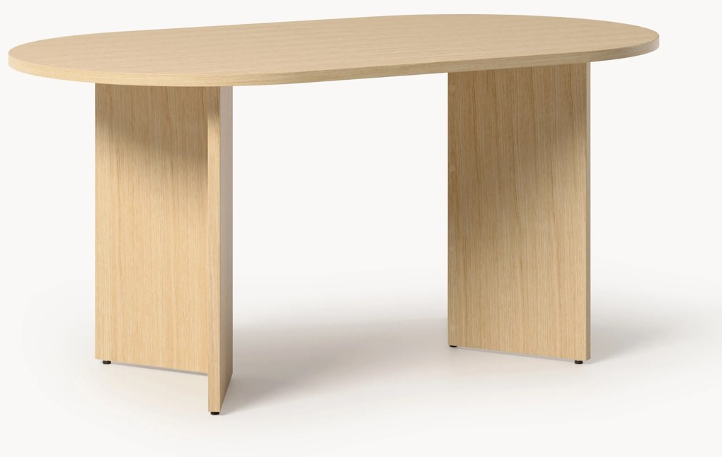 Mesa de jantar oval em madeira Toni, vários tamanhos