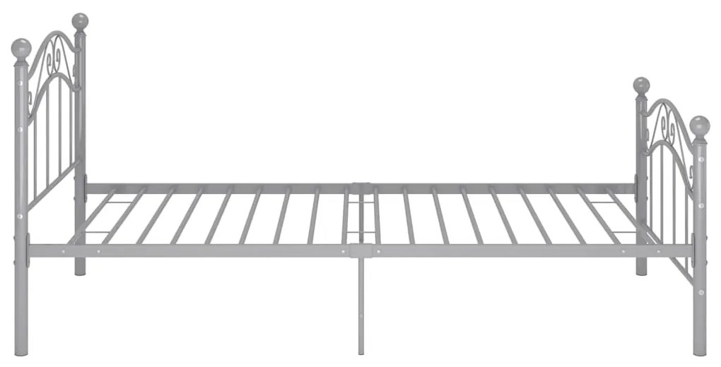Estrutura de cama 100x200 cm metal cinzento