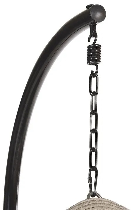 Cadeira suspensa em rattan cinzento com suporte TOLLO Beliani