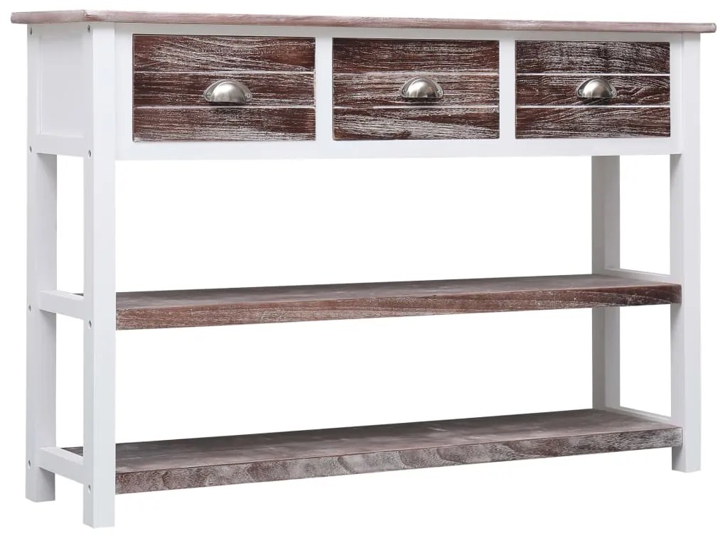 Aparador estilo antigo 115x30x76 cm madeira castanho
