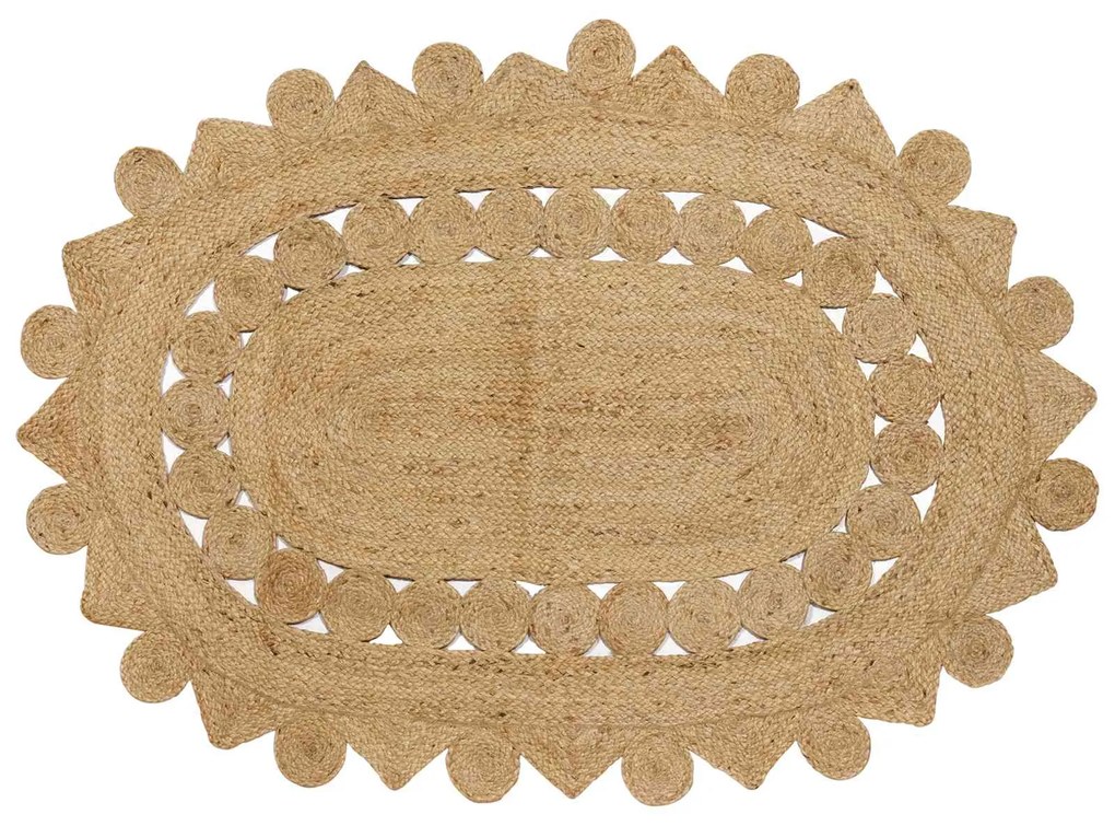 vidaXL Tapete Castanho 122 x 183 cm Juta