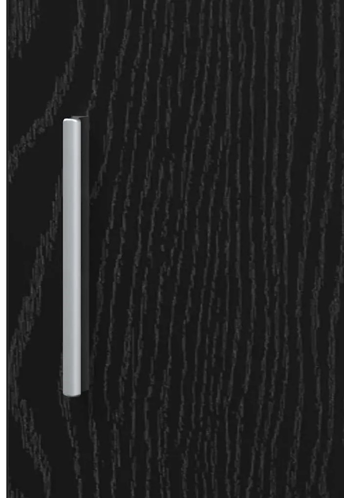 Armário Alto Carvalho Preto 30x42.5x185 cm Madeira de Engenharia