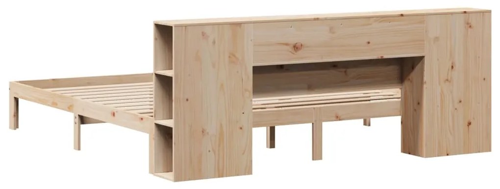 Cama com estante sem colchão 200x200 cm pinho maciço