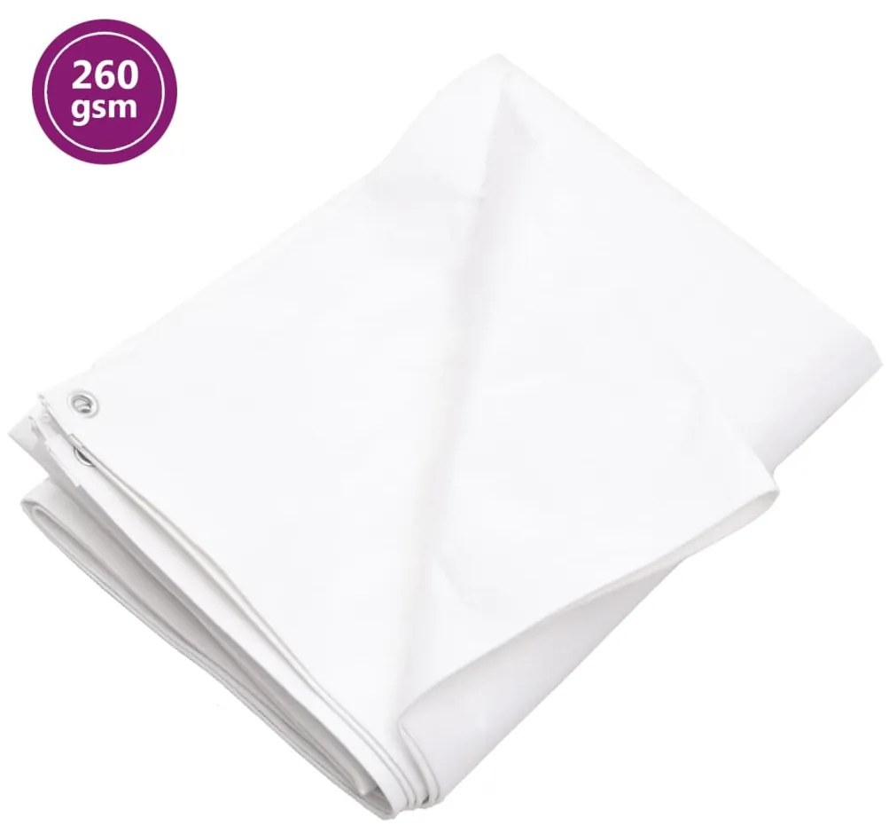 Lona 260 g/m² 4x8 m PEAD branco