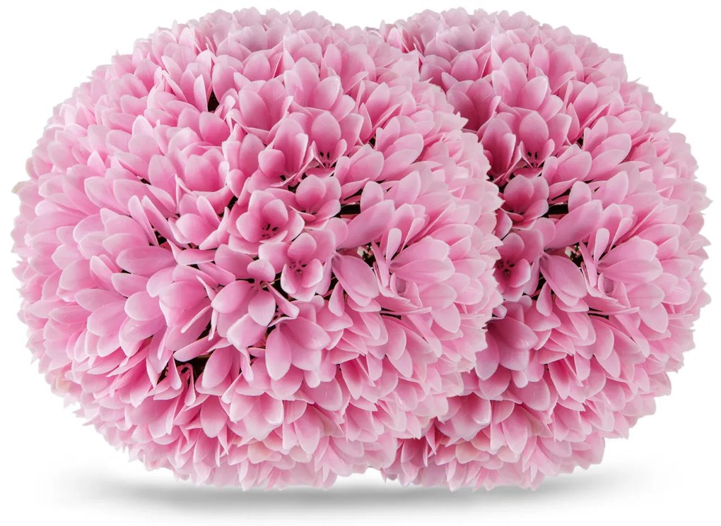 Conjunto de 2 bolas de plantas artificiais 28 CM Bolas decorativas Decoração interior e exterior com proteção solar Rosa