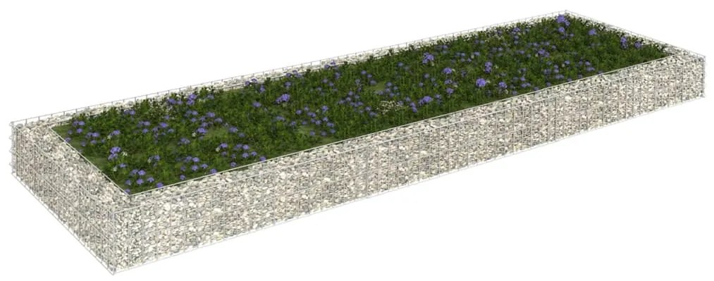 Canteiro elevado/cesto gabião 300x100x20 cm aço galvanizado