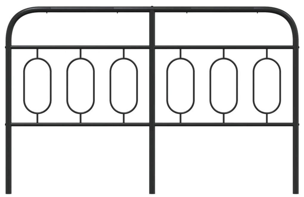 Cabeceira de cama 137 cm metal preto