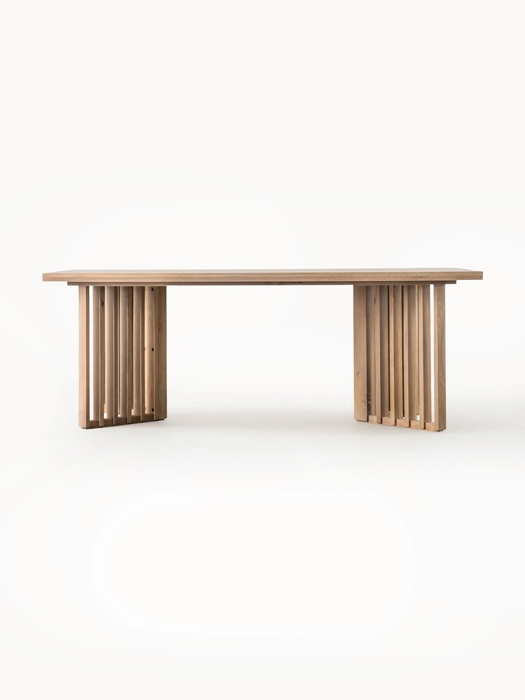 Mesa de jantar em madeira de carvalho Okayama, 200 x 100 cm