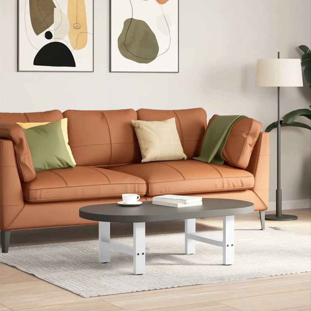 vidaXL Pés para mesa de centro , brancos, 2 peças, 50x(30-31) cm, aço