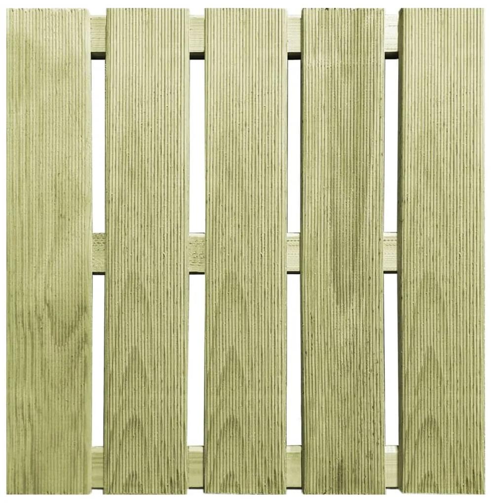 Ladrilhos de pavimento 12 pcs 50x50 cm madeira verde