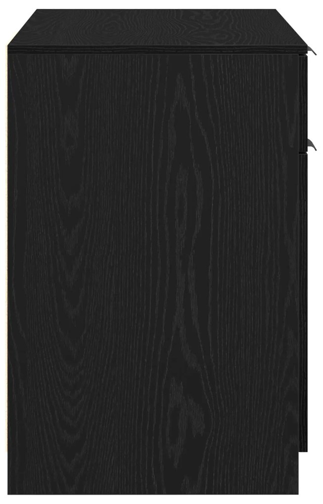 Escrivaninha de Carvalho Preto - 100x50x75 cm - Feita de Madeira de En