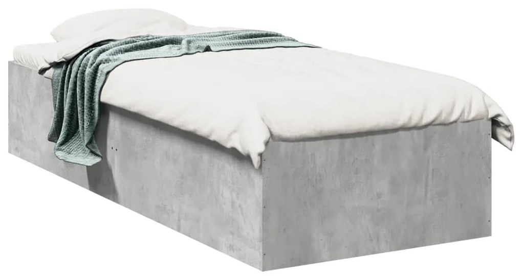 vidaXL Estrutura de cama 90x200 cm derivados de madeira cinza sonoma