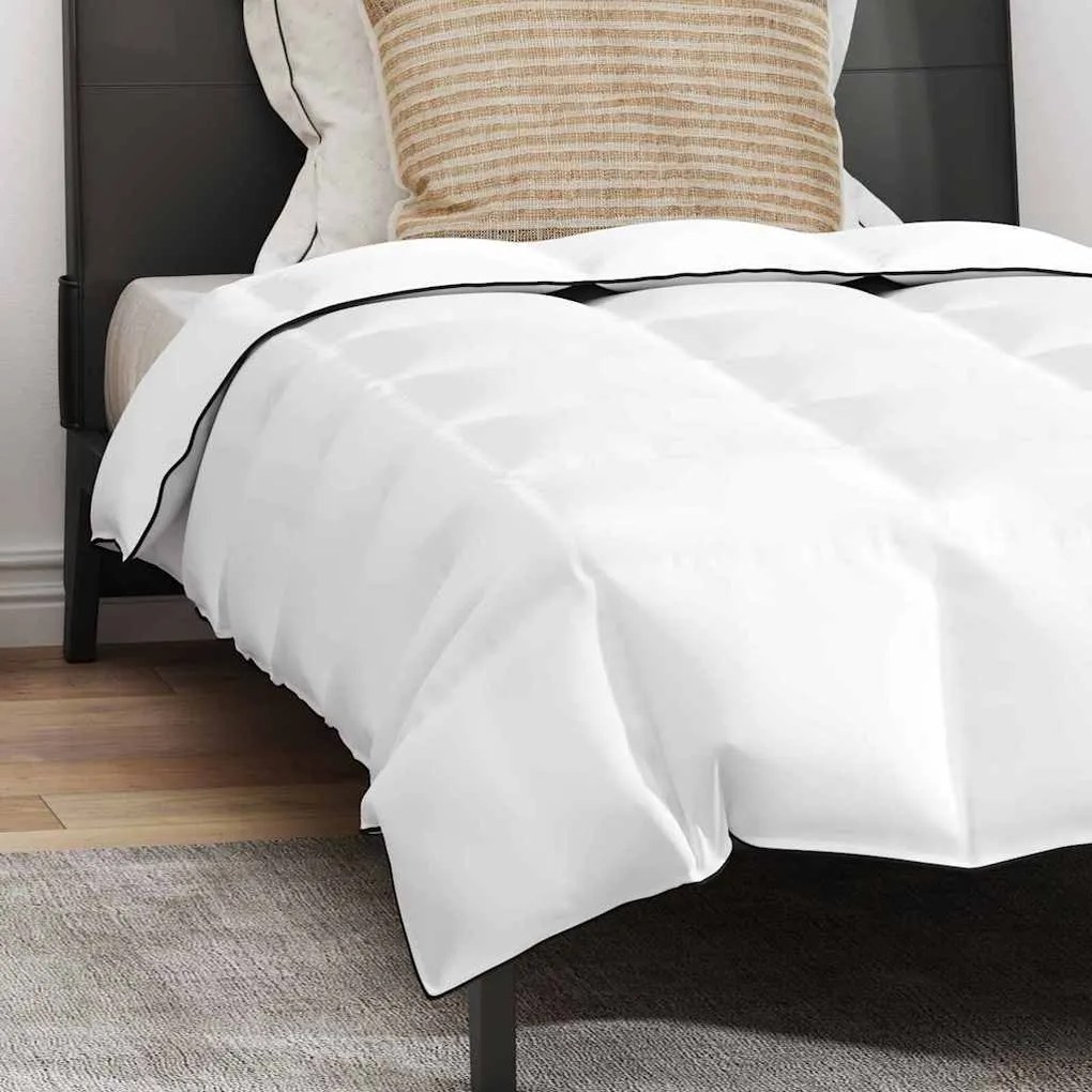 Edredão com travesseiro 2 pcs Branco 155 x 200 cm Penugem