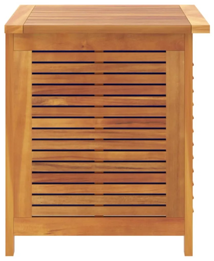 Caixa arrumação jardim c/ veneziana 60x50x56 cm acácia maciça