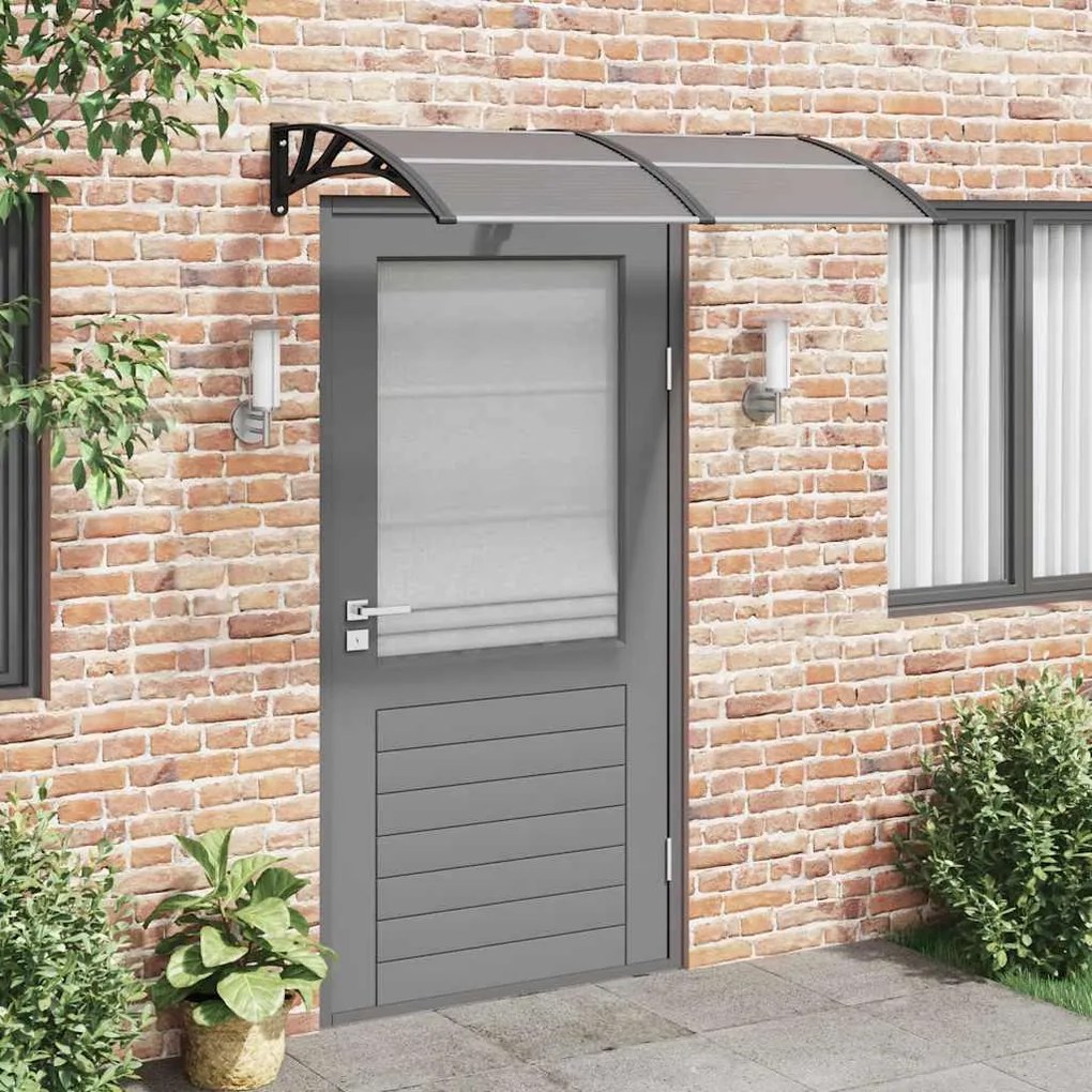 Toldo de porta 150x100 cm policarbonato preto