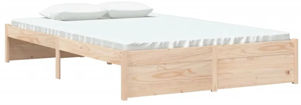 Estrutura de cama sem colchão 120x200 cm madeira maciça