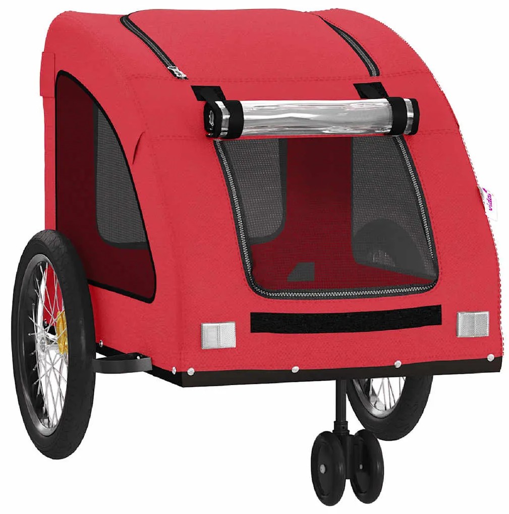 Reboque bicicleta animais tecido oxford/ferro vermelho