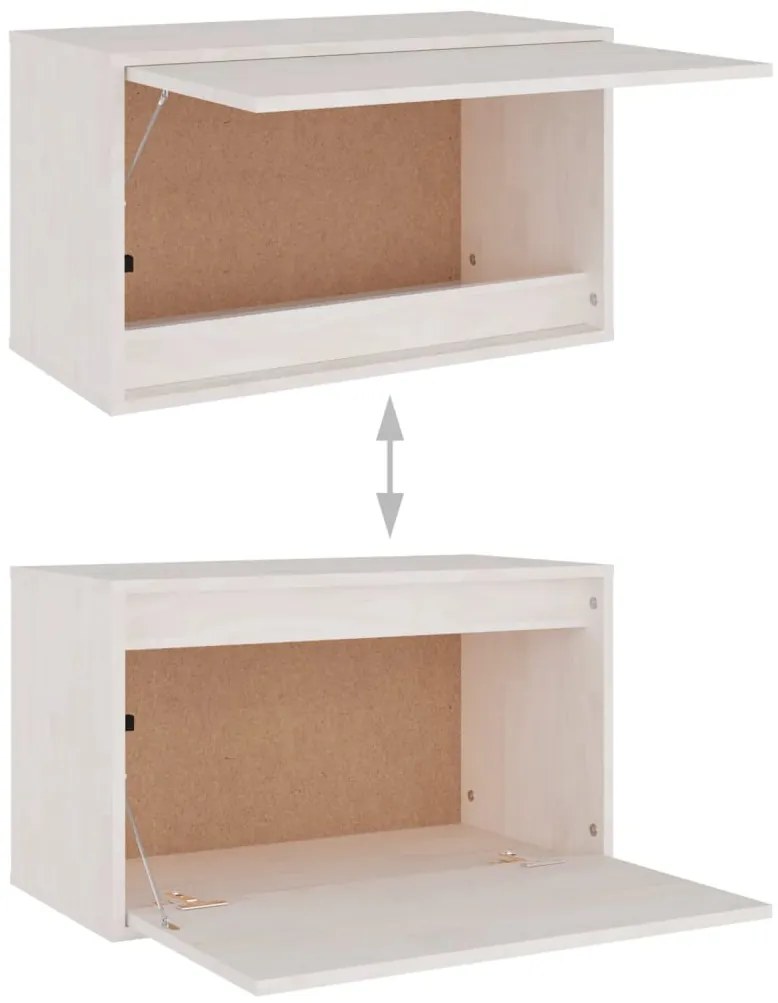 Móveis de TV 3 pcs madeira de pinho maciça branco