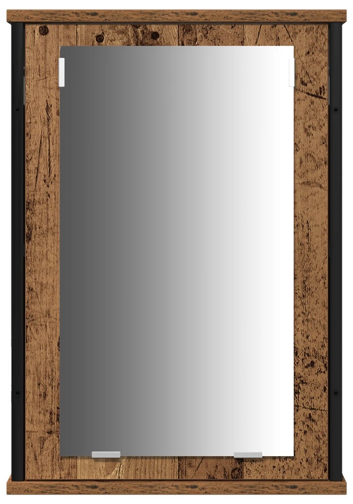 Armário de Lavabo com Pia Embutida - Estilo de Madeira Antiga
