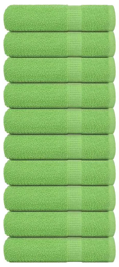 vidaXL Toalhas banho FROGN 10 pcs 100x150 cm 360 g/m² verde maça