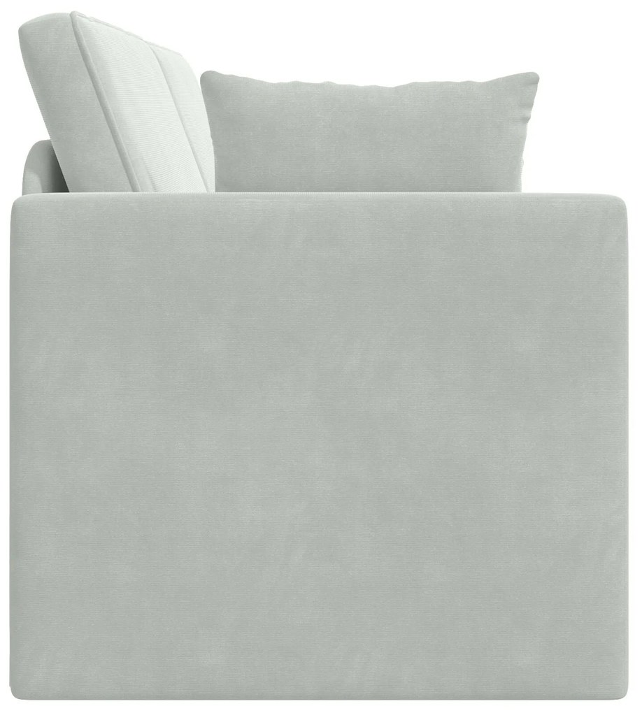 Sofá Cama de Chão 2-em-1 Cinza Claro 213x144x60 cm Veludo