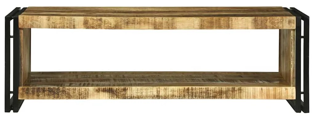 Mesa de Café 120x50x38 cm Madeira Sólida de Mangueira Rústica