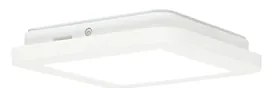 Candeeiro de teto branco 17cm com LED regulável em 3 níveis IP44 - Steve Moderno