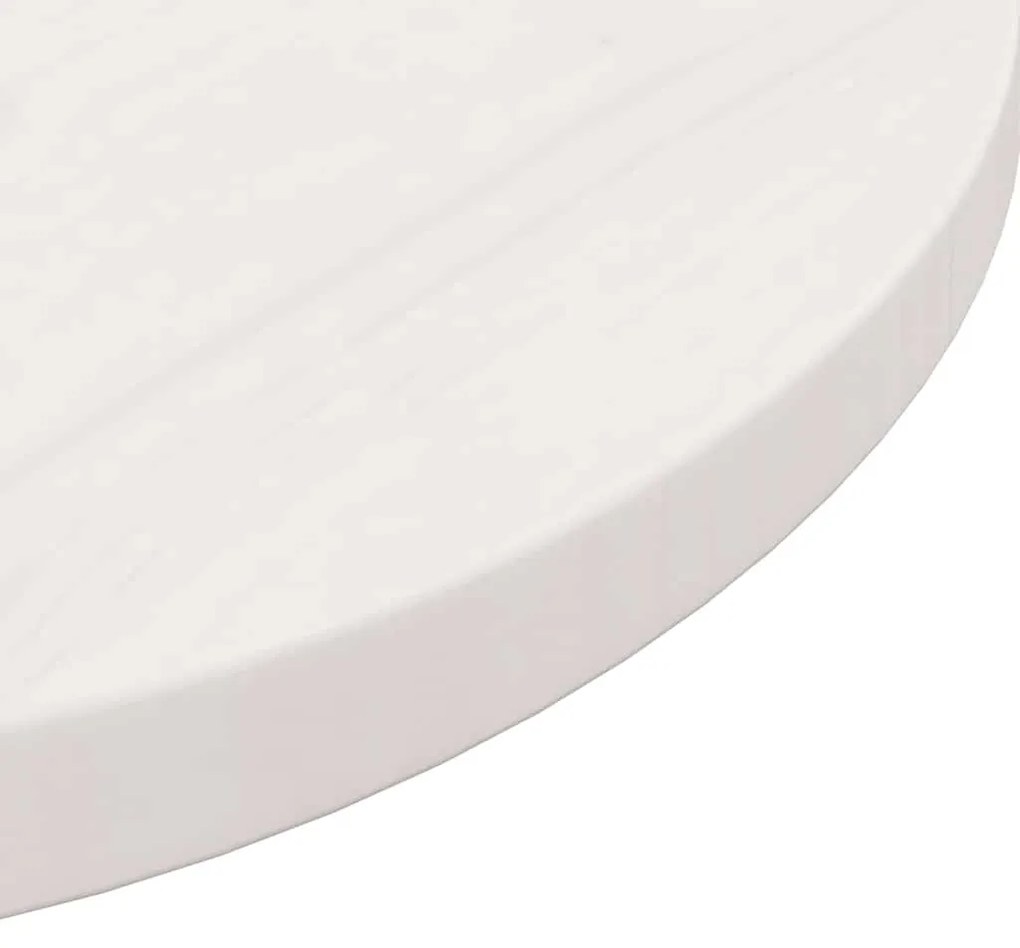 Tampo de mesa redondo Ø60x3 cm madeira de pinho maciça branco