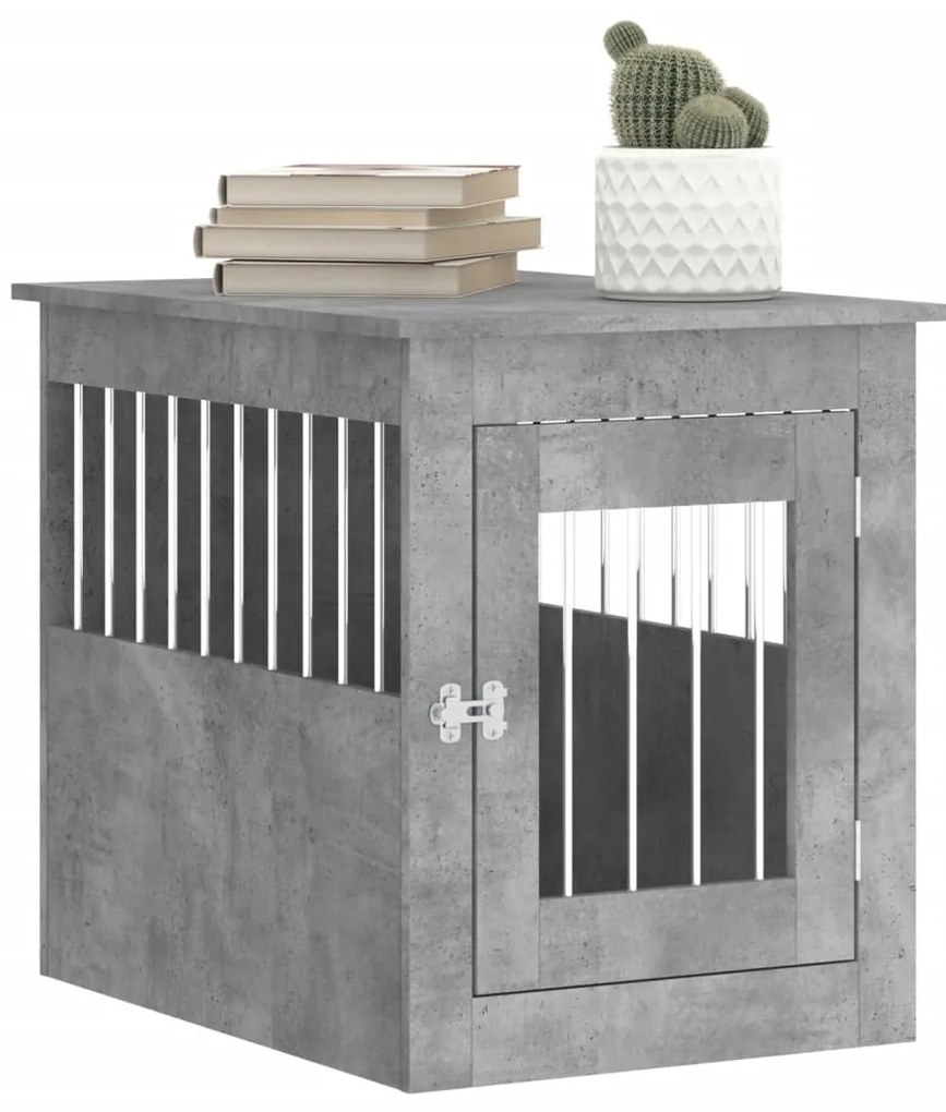 Móvel casota para cão 55x75x65 derivados madeira cinza-cimento
