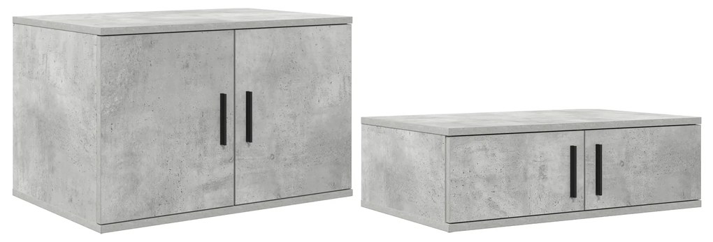 Estrutura de Cama Cinza Betão 90x200 cm
