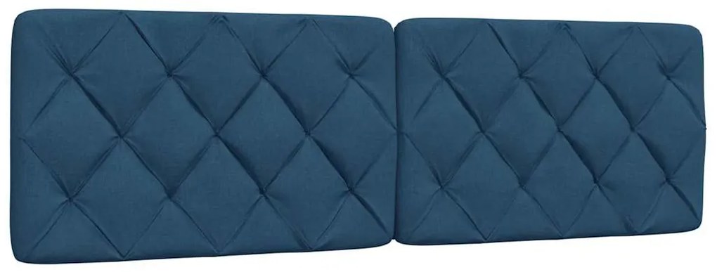 Estrutura de cama com LED sem colchão 160x200 cm tecido azul