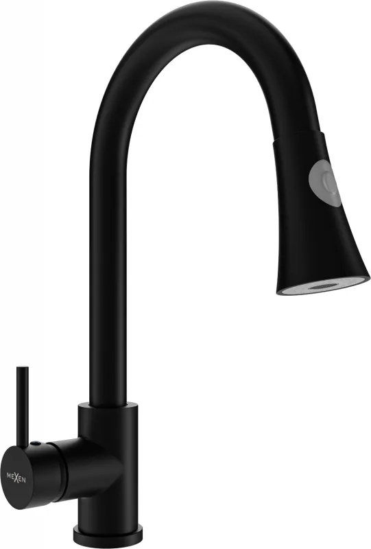 Mexen Elia torneira de cozinha, preta - 670101-70