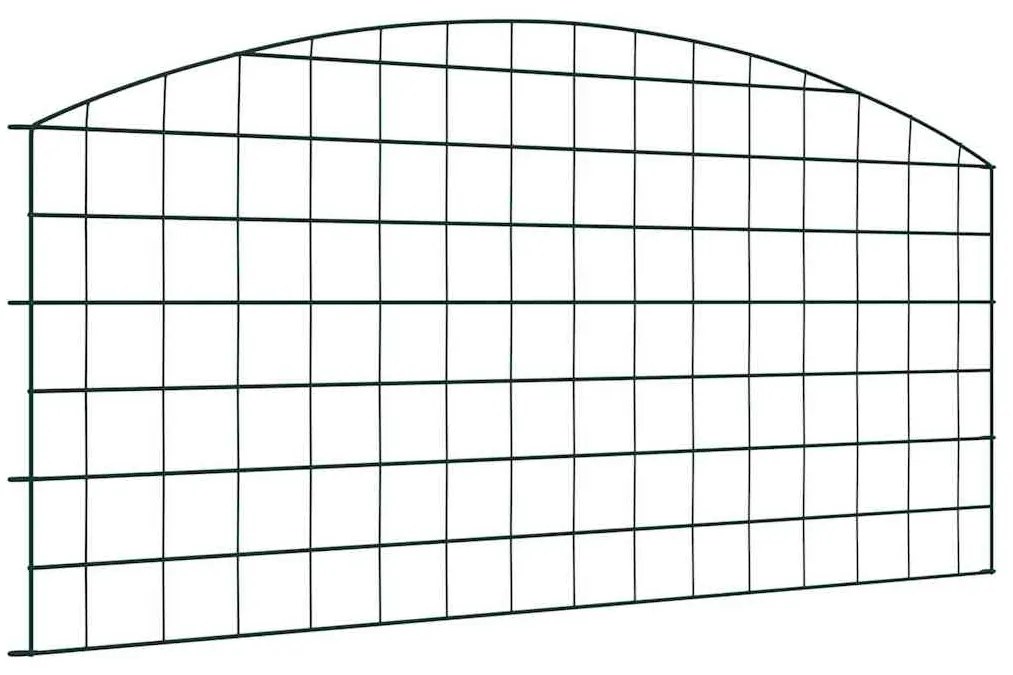 vidaXL Conjunto de Cerca para Lago 5 pcs Verde 100 x 50 cm Aço