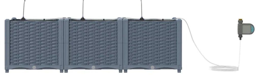 Jardineiras de Jardim 1 pc Cinzento-claro 120 x 40 x 37.5 cm