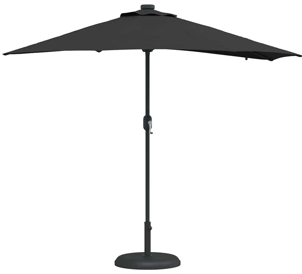 Guarda-sol de Jardim Preto 294 x 150 x 223 cm tecido