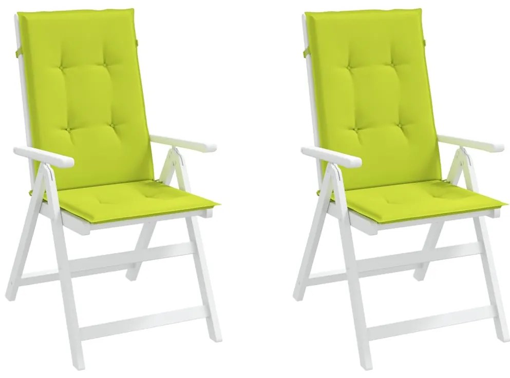 Almofadões cadeiras altas de jardim 2pcs tecido verde brilhante