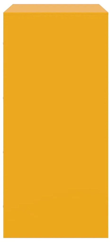 Aparador 67x39x83 cm aço amarelo mostarda