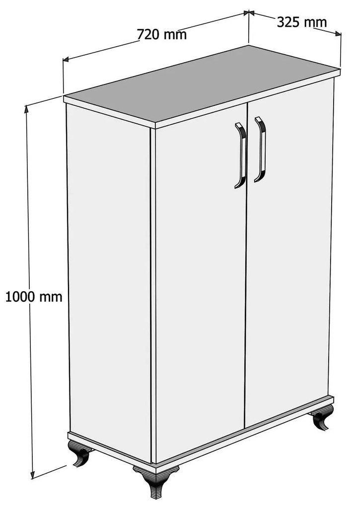 Sapateira Asta – Branco – 72 cm x 100 cm x 32,5 cm