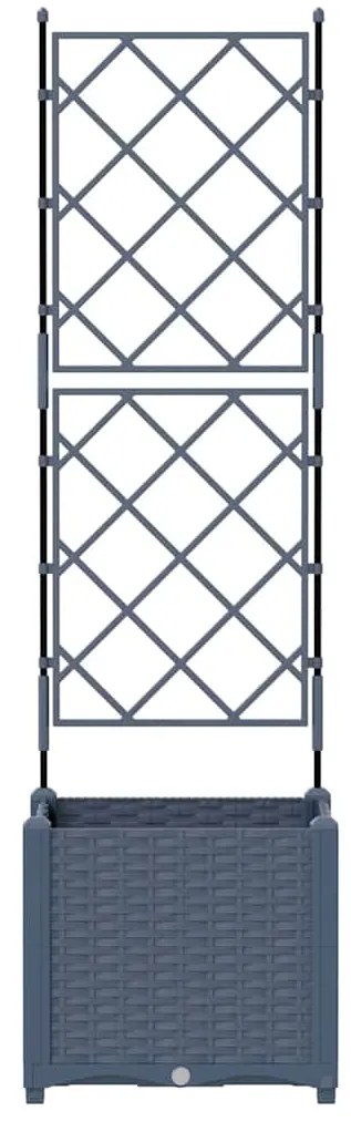 Jardineira com Treliça Cinza 40x40x143 cm