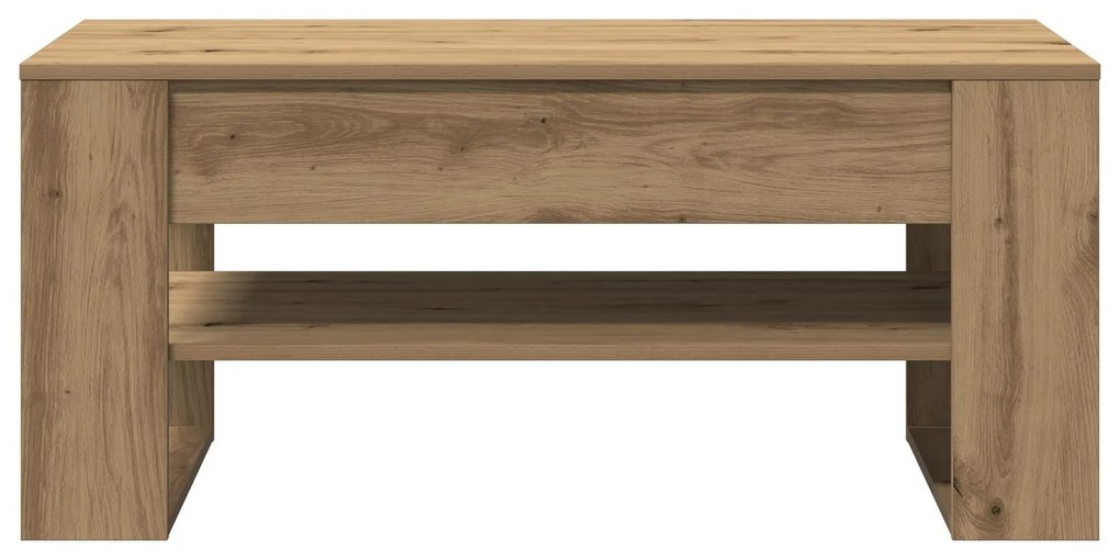 Mesa de centro vidaXL em Carvalho Artesanal 102x55x45 cm em Madeira de