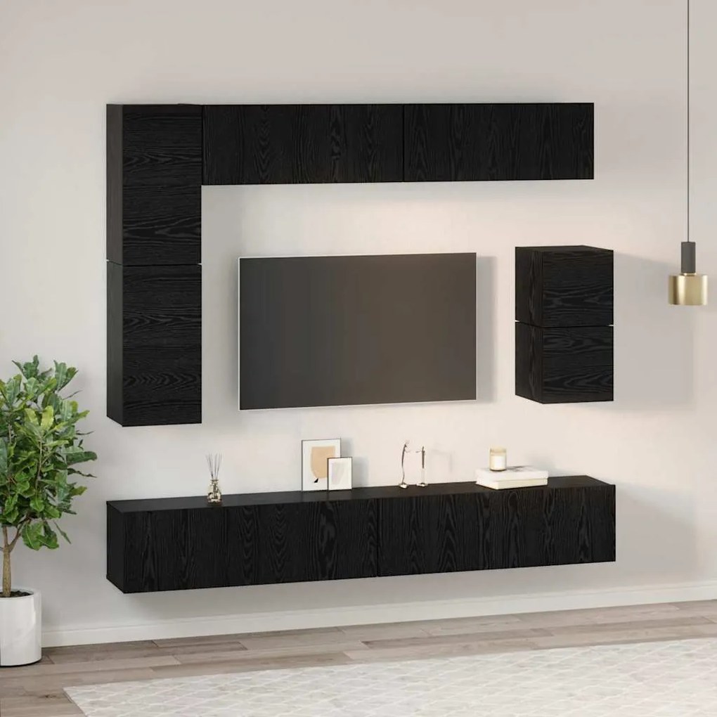 Conjunto de móvel de TV com prateleira Outros com armazenamento 8 pcs